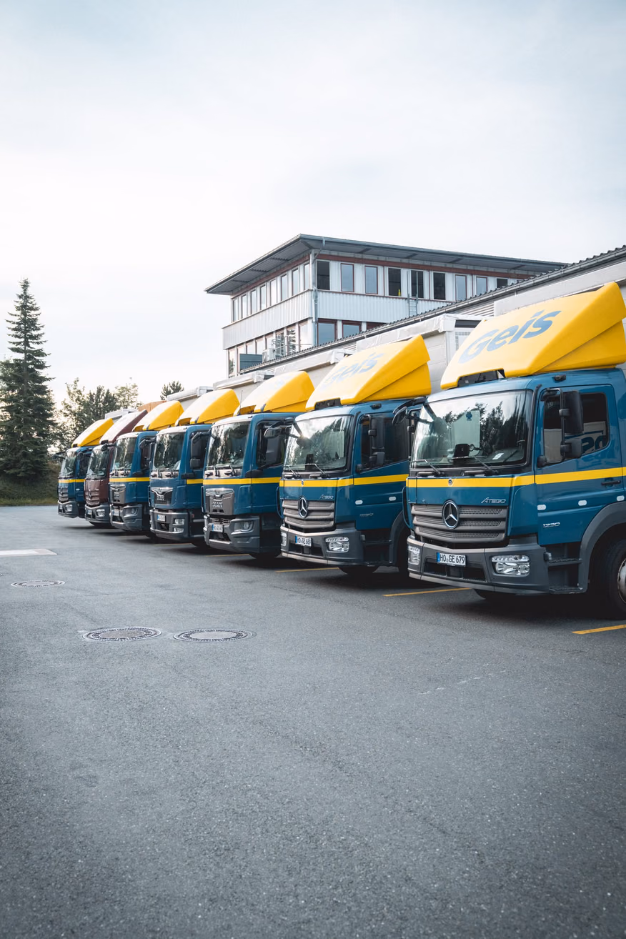 Lkw-Flotte am Standort