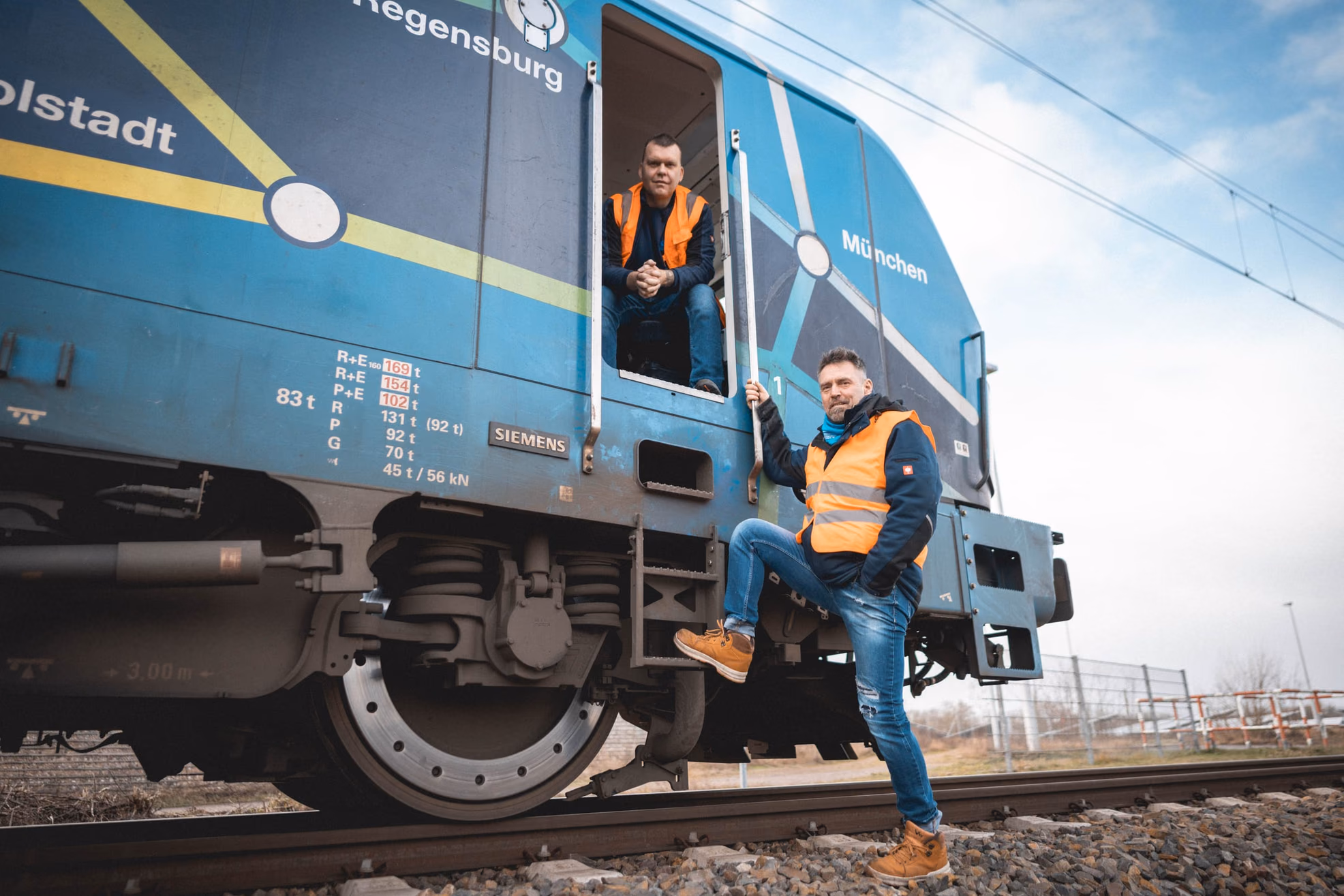 Lokomotive mit Besatzung